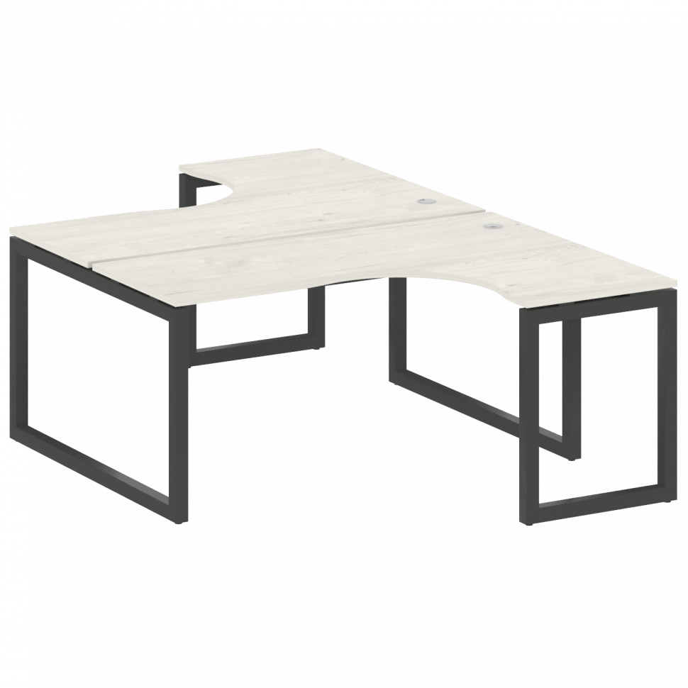 Metal System Quattro Рабочая станция криволинейная на О-образном м/к 50БО.РАС-СА-2.4 Дуб Наварра/Мет Metal System Quattro Рабочая станция криволинейная на О-образном м/к 50БО.РАС-СА-2.4 Дуб Наварра/Мет