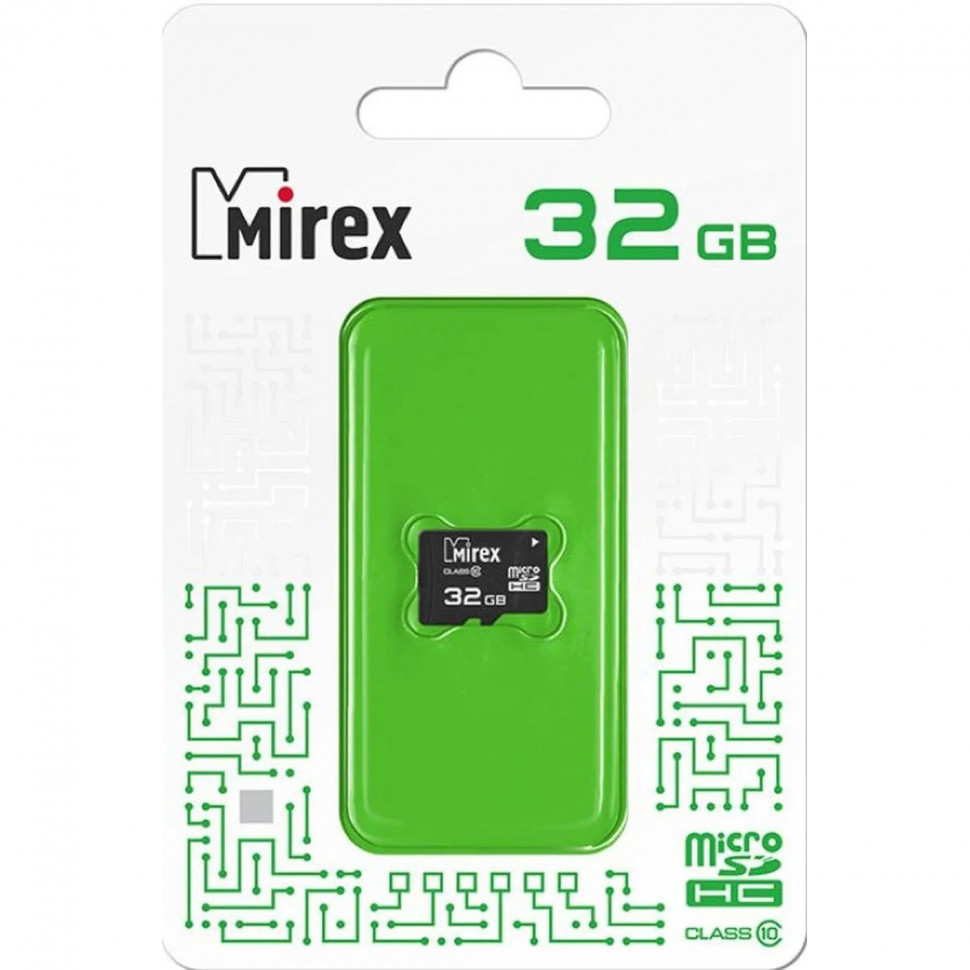 Карта памяти Mirex microSDHC 32Gb (class 10), шт (13612-MC10SD32) Карта памяти Mirex microSDHC 32Gb (class 10), шт (13612-MC10SD32)