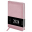 Ежедневник датированный 2024 А5 138х213 мм BRAUBERG "Impression", под кожу, розовый, 115006