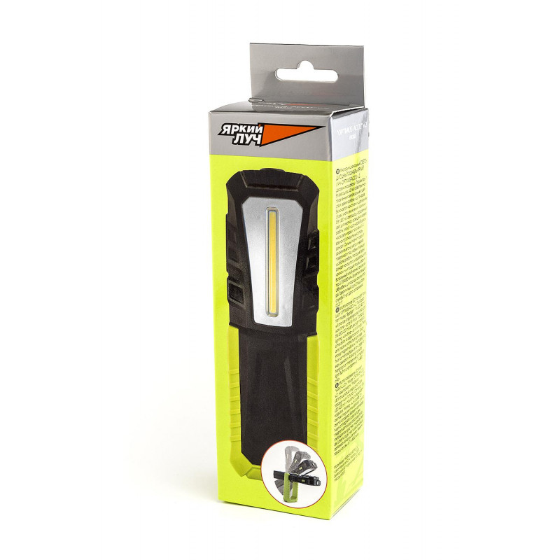 Фонарь ЯРКИЙ ЛУЧ OPTIMUS ACCU v.2 mаxi COB 420лм 3 реж. магнит/крюк акк