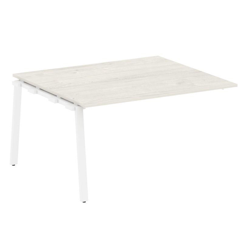 Metal System Проходной элемент перег. стола на А-образном м/к БА.ППРГ-3 Дуб Наварра/Металл Белый 140