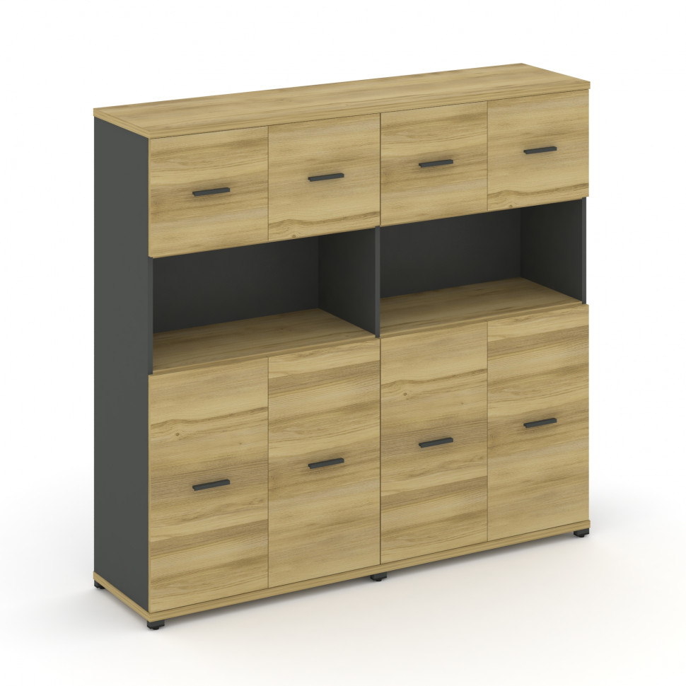 Concept Шкаф 2 широкие секции, 4 ниши CN.STS-425 A Дуб Винченцо/Антрацит/Металл Антрацит 1668*420*15 Concept Шкаф 2 широкие секции, 4 ниши CN.STS-425 A Дуб Винченцо/Антрацит/Металл Антрацит 1668*420*15