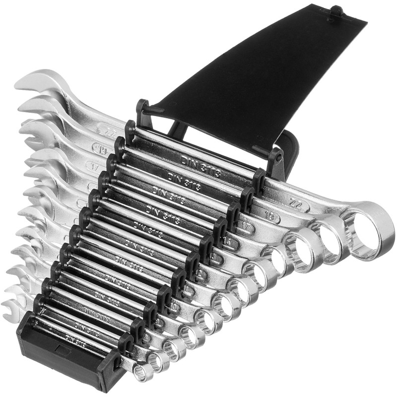 Набор ключей комбинированных, 6 - 22 мм, CrV, 12 шт (15452)