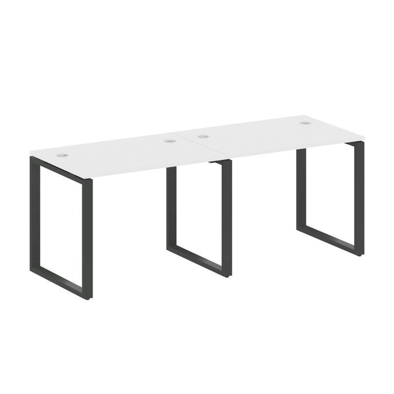 Metal System Рабочая станция на 2 места на О-образном м/к БО.СМ-2.1 Белый/Металл Антрацит 2000*720*7 Metal System Рабочая станция на 2 места на О-образном м/к БО.СМ-2.1 Белый/Металл Антрацит 2000*720*7