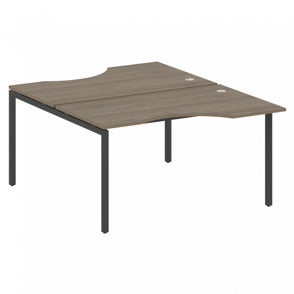 Metal System Quattro Рабочая станция криволинейная на П-образном м/к 40БП.РАС-СА-2.2 Вяз Благородный