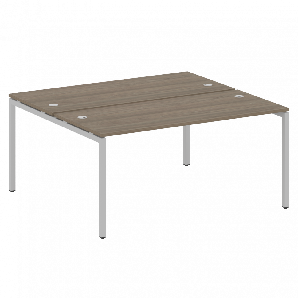 Metal System Quattro Рабочая станция на П-образном м/к 40БП.РАС-СП-2.4 Вяз Благородный/Металл Серый