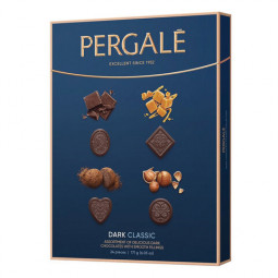 Конфеты шоколадные PERGALE ассорти, из темного шоколада, 171 г, картонная коробка, 12296
