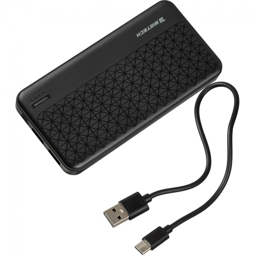 Внешний аккумулятор BigTech (BT-PB-10-BL-1) 10000 mAh черный