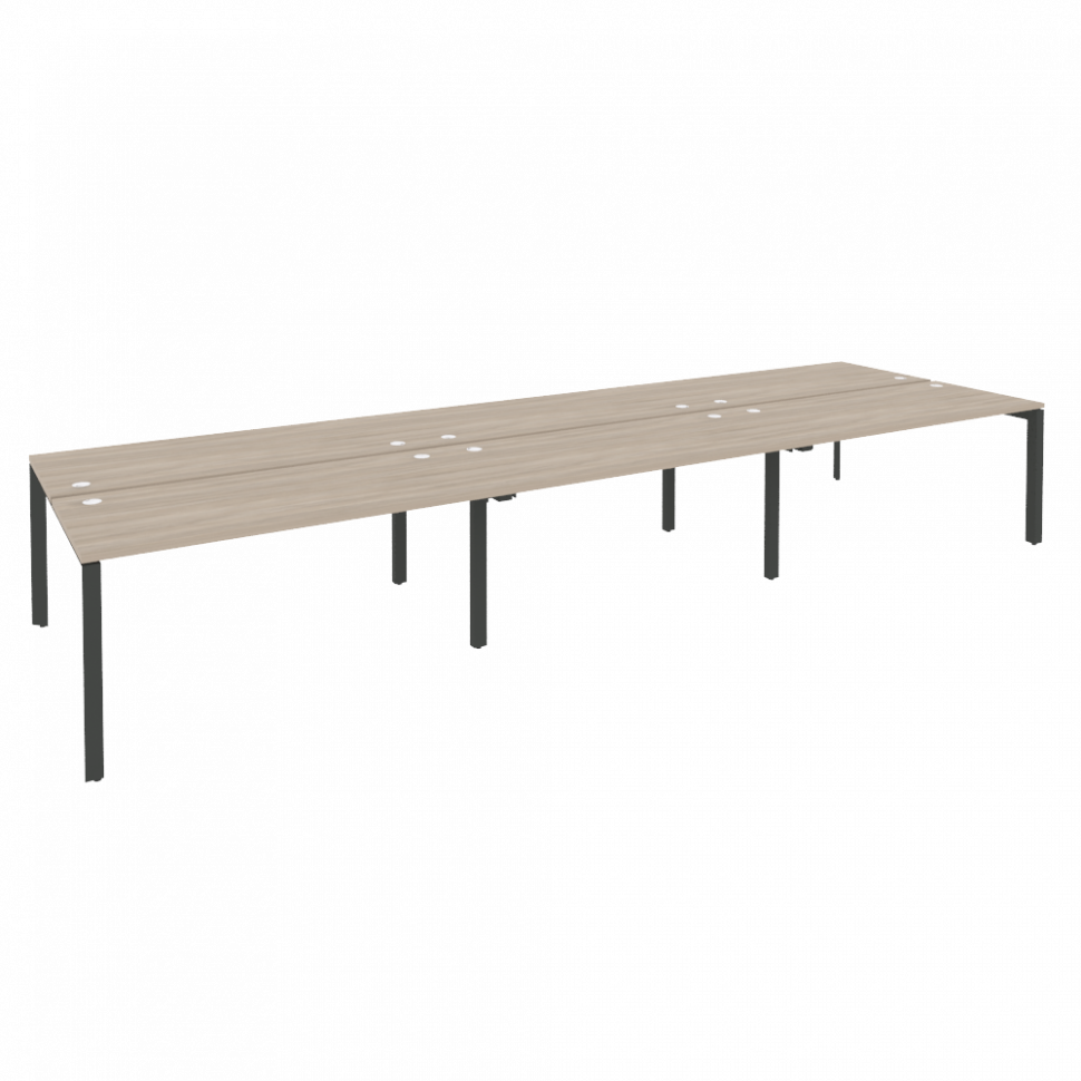 Onix Рабочая станция на П-образном м/к O.MP-D.RS-6.4.7 Дуб Аттик/Металл Антрацит 4740*1475*750