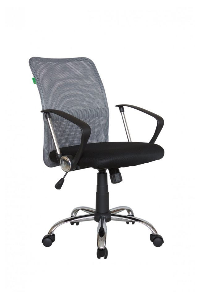 Кресло Smart m RCH 8075 Чёрная ткань/Серая сетка (DW-04)