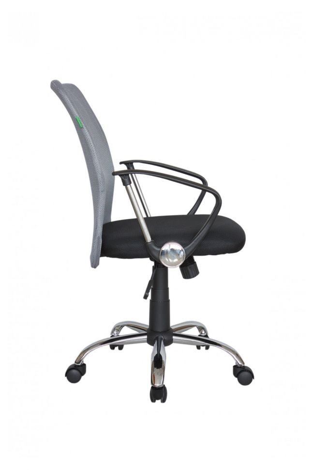 Кресло Smart m RCH 8075 Чёрная ткань/Серая сетка (DW-04)