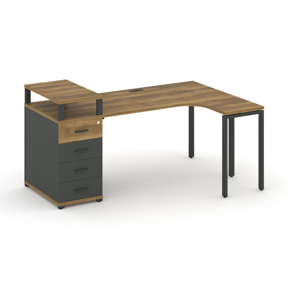 Concept Стол эргономичный CN.SA-405(R) A Сандал Янтарный/Антрацит/Металл Антрацит 1800*1180*917 Concept Стол эргономичный CN.SA-405(R) A Сандал Янтарный/Антрацит/Металл Антрацит 1800*1180*917