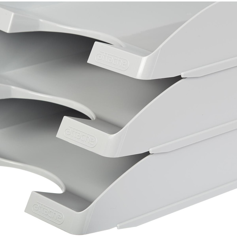 Лоток горизонтальный Attache Line серый 340х255х63мм Лоток горизонтальный Attache Line серый 340х255х63мм