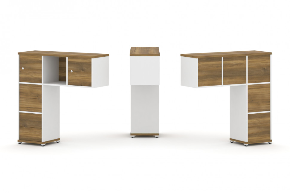 Concept Надставка низкая CN.ONN-004 Сандал Янтарный/Белый Бриллиант/Металл Белый 1099*365*1130