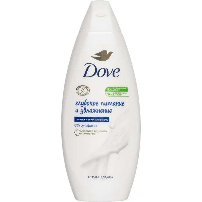 Гель для душа ДАВ Глубокое Питание и Увлажнение крем 250 мл