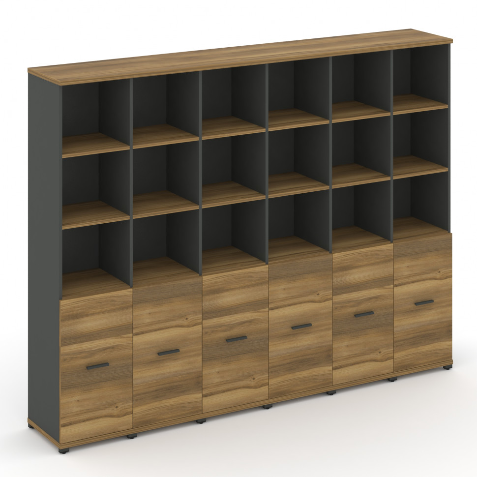 Concept Шкаф 6 узких секций, 5 ниш CN.STU-561 A Сандал Янтарный/Антрацит/Металл Антрацит 2500*420*19 Concept Шкаф 6 узких секций, 5 ниш CN.STU-561 A Сандал Янтарный/Антрацит/Металл Антрацит 2500*420*19