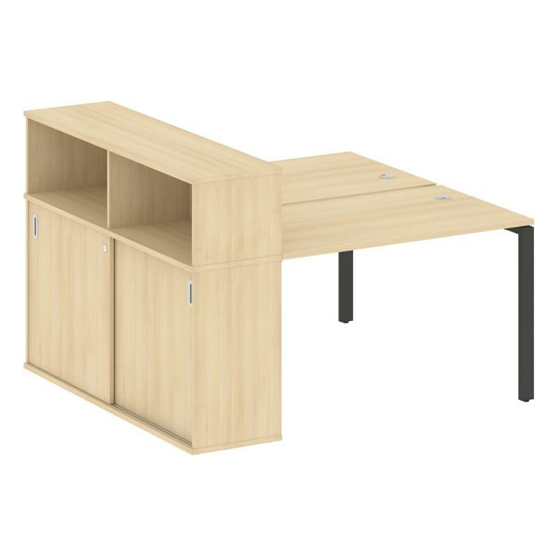 Metal System Рабочая станция с шкафом-купе на П-образном м/к БП.РС-СШК-2.2 Т Акация Лорка/Металл Ант Metal System Рабочая станция с шкафом-купе на П-образном м/к БП.РС-СШК-2.2 Т Акация Лорка/Металл Ант