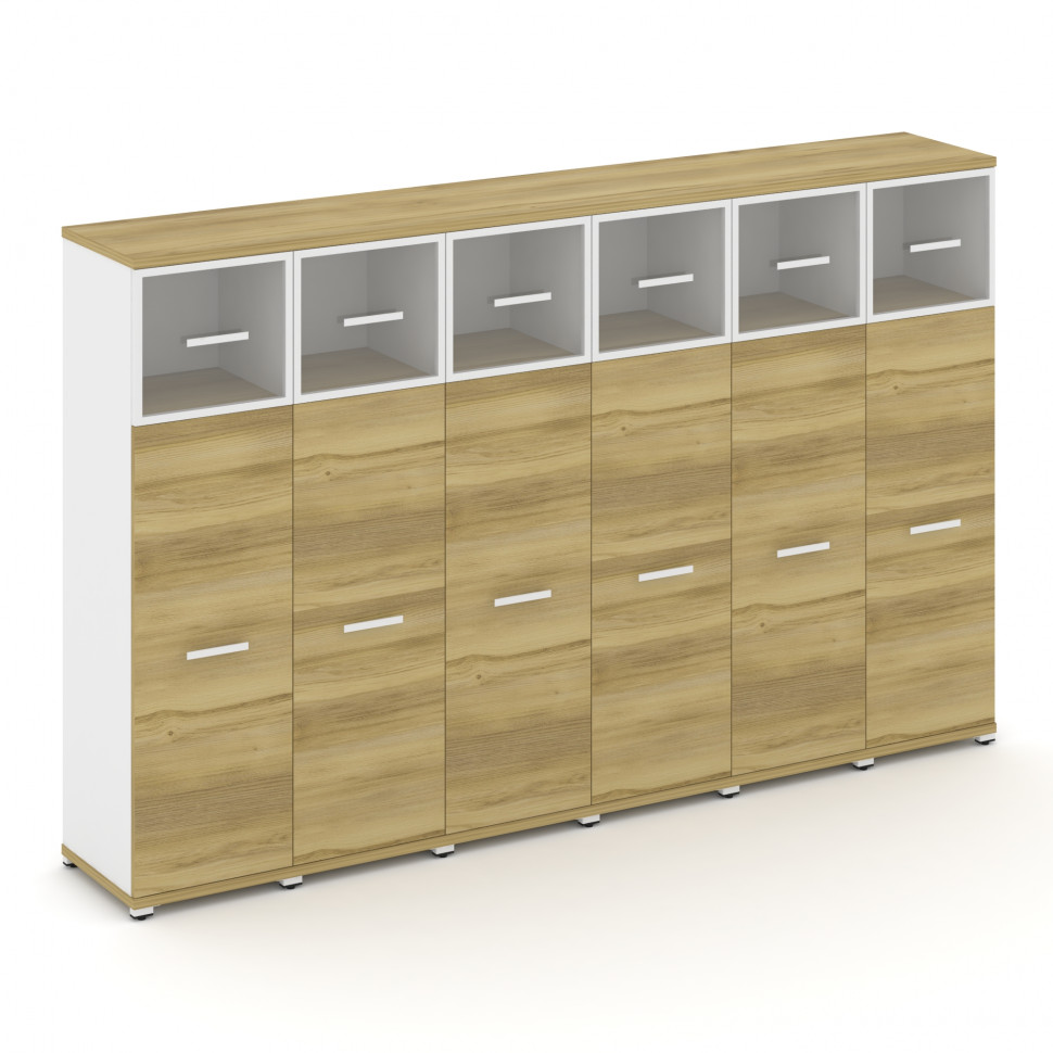 Concept Шкаф 6 узких секций, 4 ниши CN.STU-464 RPW W Дуб Винченцо/Белый Бриллиант/Металл Белый/Прозр Concept Шкаф 6 узких секций, 4 ниши CN.STU-464 RPW W Дуб Винченцо/Белый Бриллиант/Металл Белый/Прозр