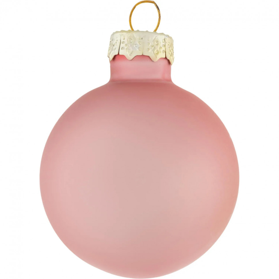 Набор шаров подвесных Розовые оттенкистекло,наб.12шт  4x4x4см,88040 (НГ)