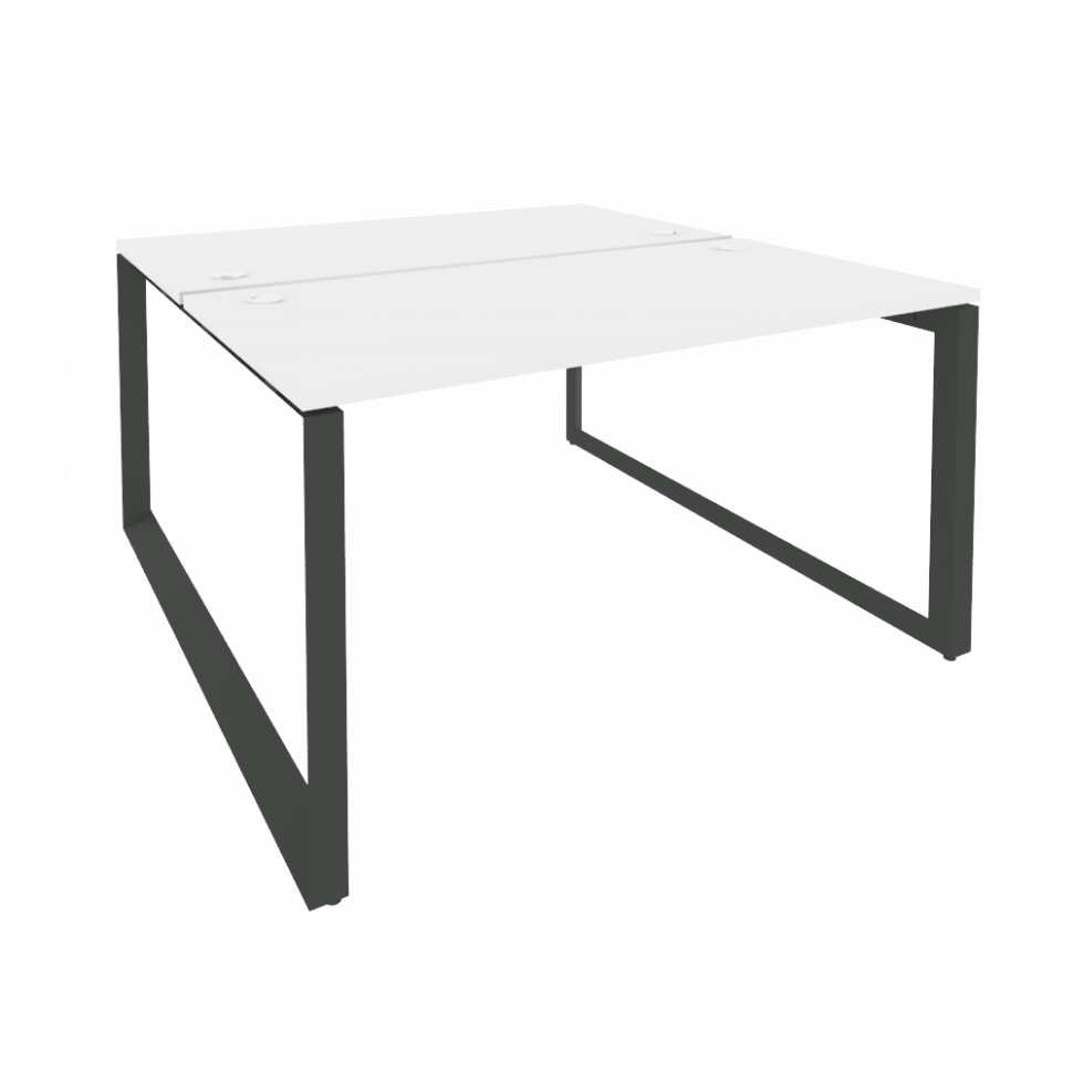 Onix Рабочая станция на О-образном м/к O.MO-D.RS-2.3.7 Белый Бриллиант/Металл Антрацит 1380*1475*750