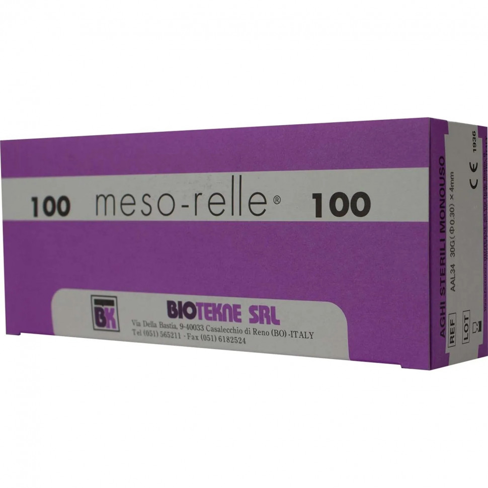 Игла для мезотерапии 30G (0,3x4мм) Meso-relle 100шт/уп