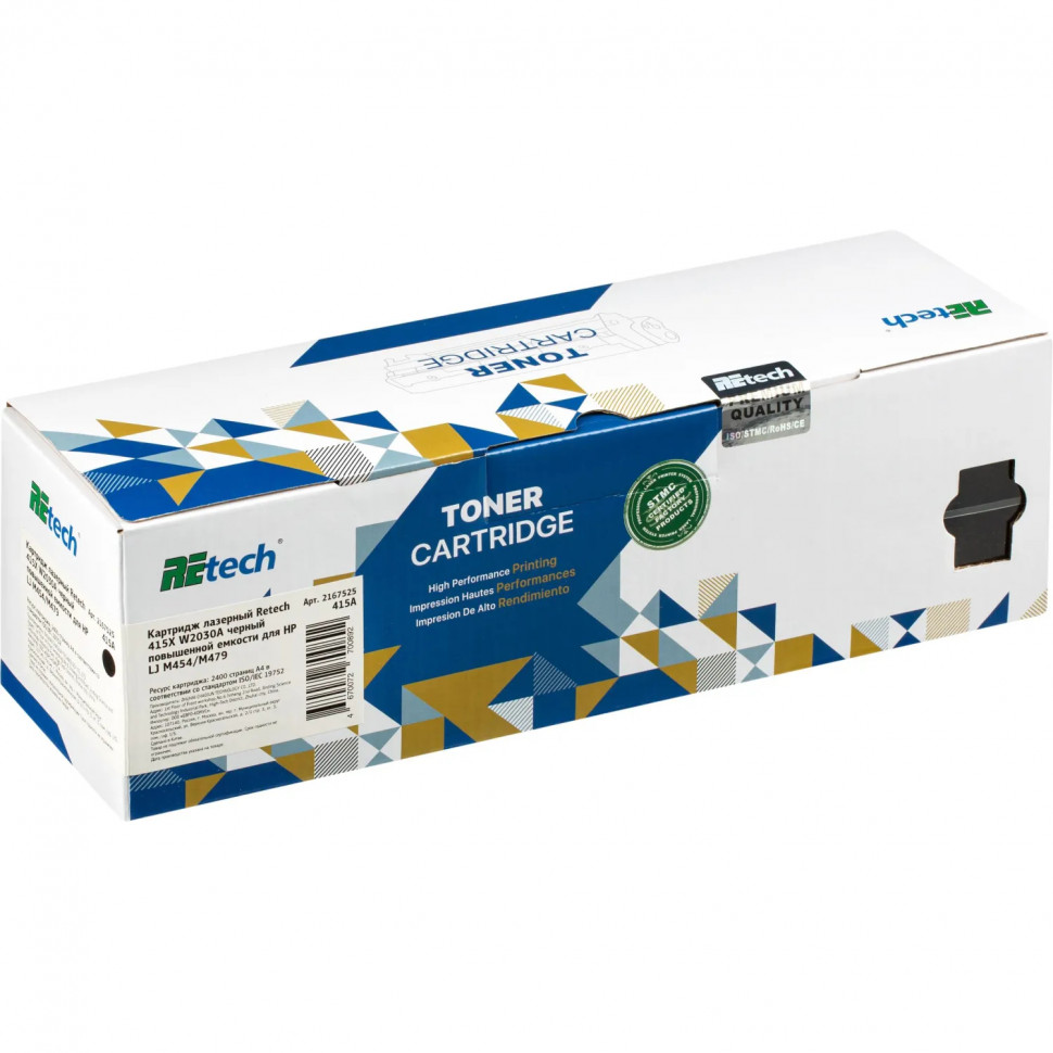Картридж лазерный Retech 415A W2030A чер. для HP LJ M454/M479