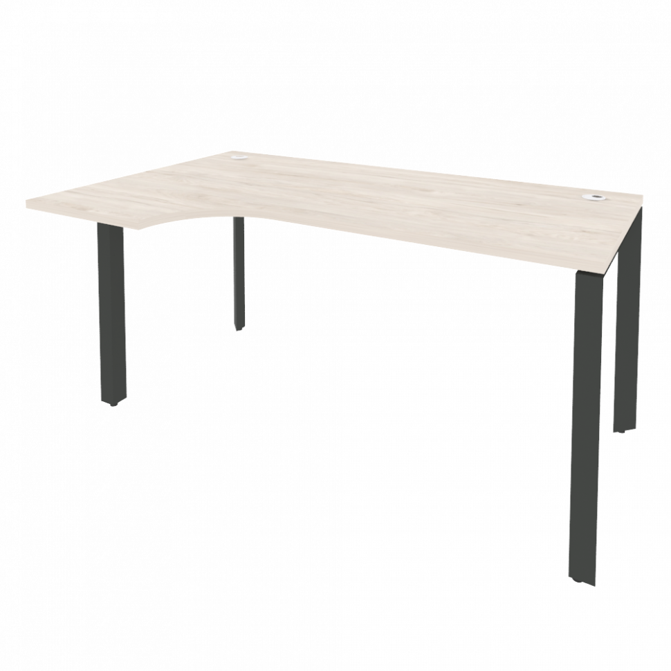 Onix Стол эргономичный левый на П-образном м/к O.MP-SA-1 (L) Денвер Светлый/Металл Антрацит 1580*980