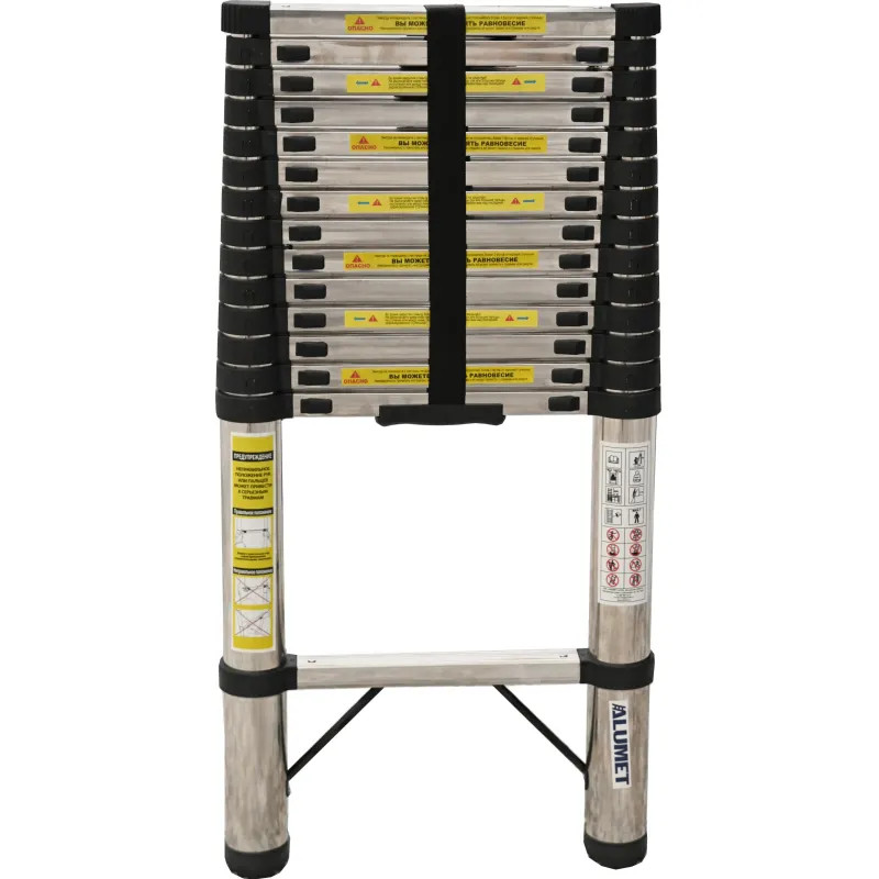 Лестница ST 4.4 стальная телескопическая 4.4м. (15ступ),ALUMET