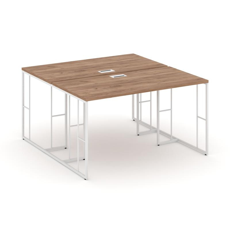 Rift Рабочая станция RF.DRS-003 Дуб Табак/Металл Белый 1380*1232*750