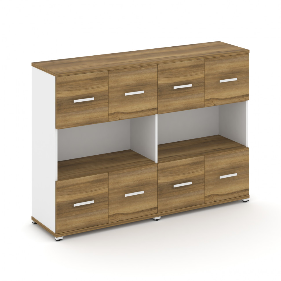 Concept Шкаф 2 широкие секции, 3 ниши CN.STS-325 W Сандал Янтарный/Белый Бриллиант/Металл Белый 1668