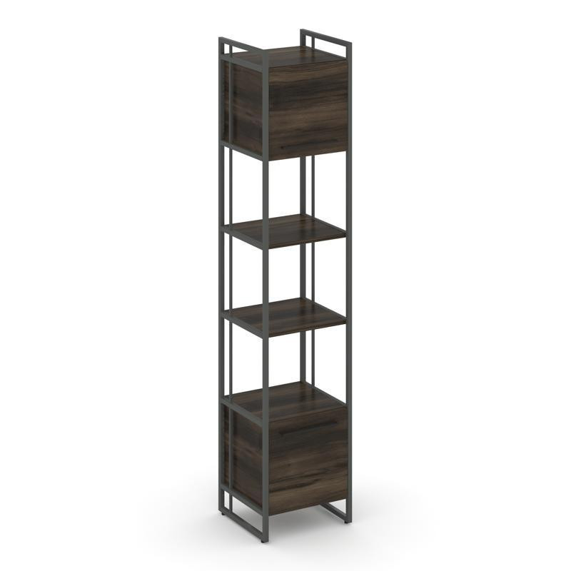 Rift Шкаф 5 ниш узкий RF.SU-54 (U) Дуб Мали/Металл Антрацит/Черный Ручки 420*396*2010