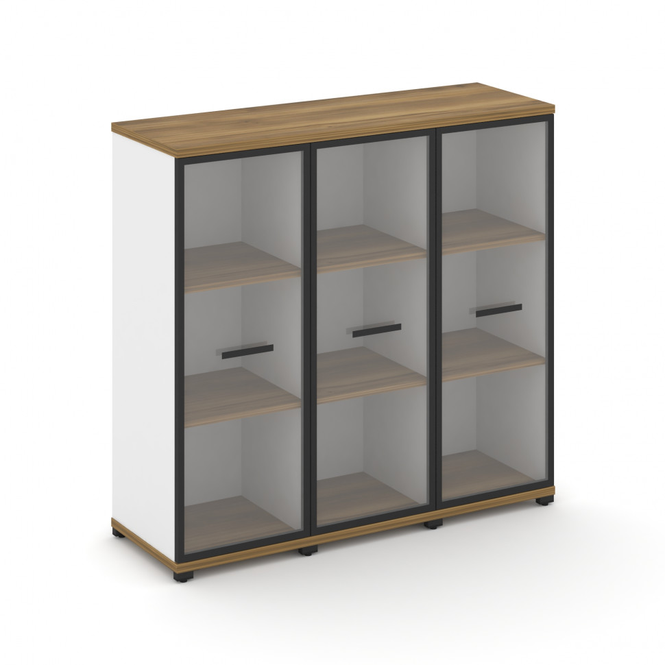 Concept Шкаф 3 узкие секции, 3 ниши CN.STU-336 RPB B Сандал Янтарный/Белый Бриллиант/Металл Черный/П