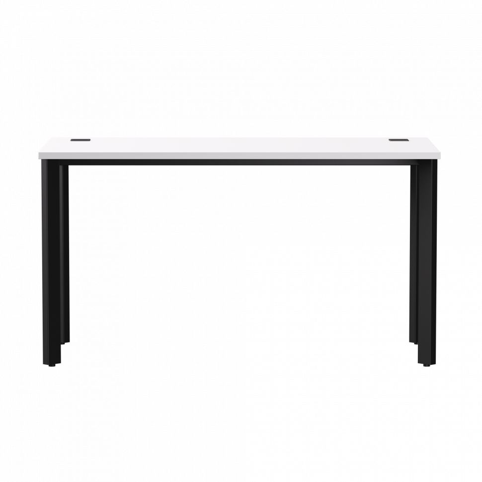 Стол прямой Everprof EVO (ЭВО) на металлокаркасе 1380х670х755 мм опоры 45гр Белый/Черный