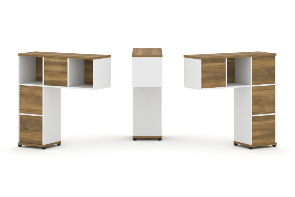 Concept Надставка низкая CN.DNN-003 Сандал Янтарный/Белый Бриллиант/Металл Черный 1099*365*1130