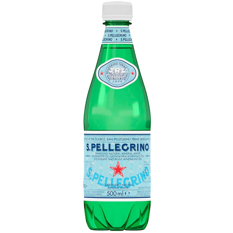 Вода минеральная San Pellegrino питьевая газ ПЭТ 0,5 л
