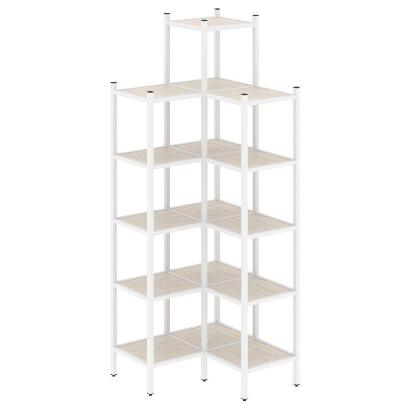 Loft Угловой внутренний стеллаж VR.L-46 Денвер Светлый/Металл Белый 862*862*2280