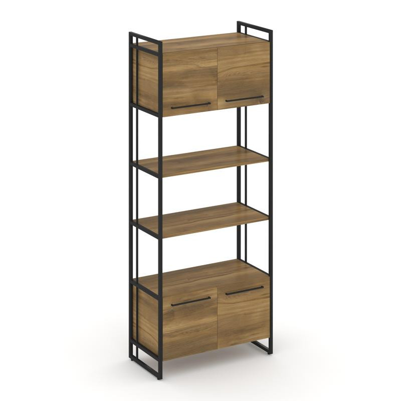 Rift Шкаф 5 ниш широкий RF.SS-54 Сандал Янтарный/Металл Черный/Черный Ручки 798*396*2010