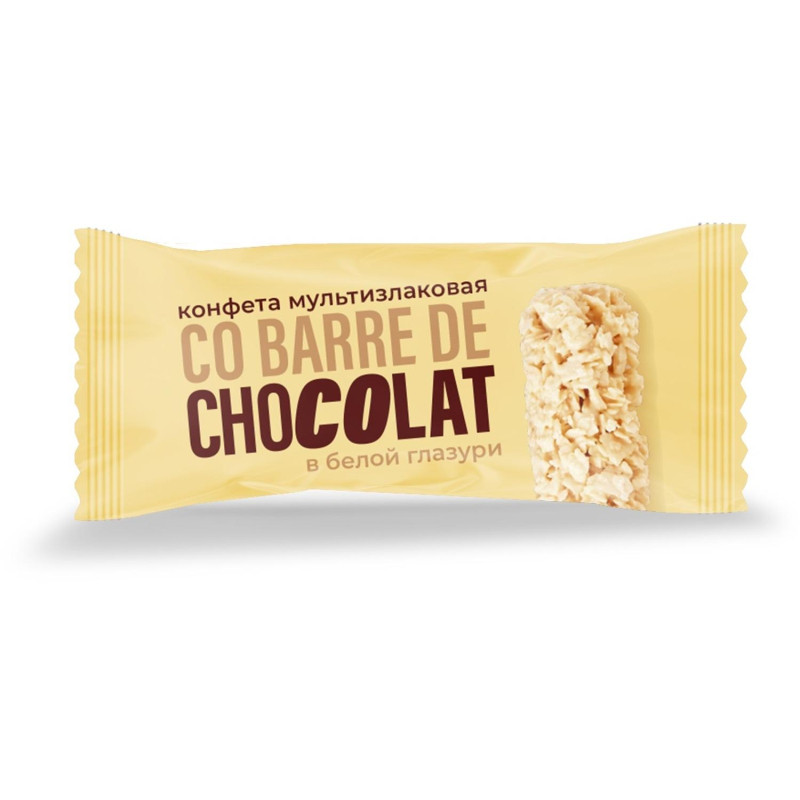 Конфеты Co barre de CHOCOLAT мультиз. с белой кондитерской глаз., 500г