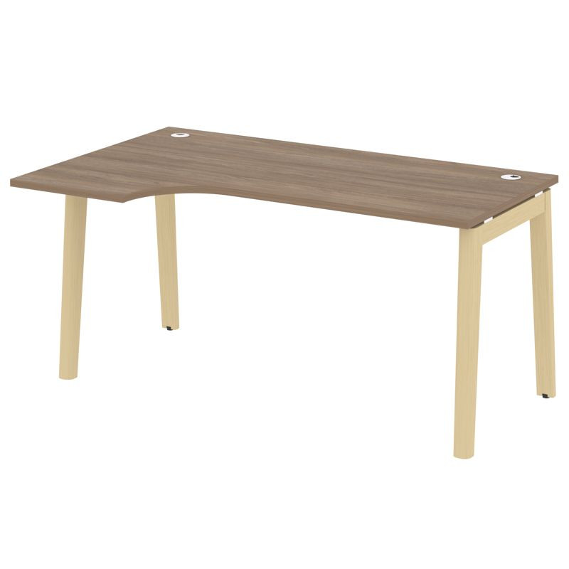 Onix Wood Стол эргономичный левый OW.SA-1 (L) Дуб Аризона/Дуб Светлый/Металл Белый 1580*980*750 (720
