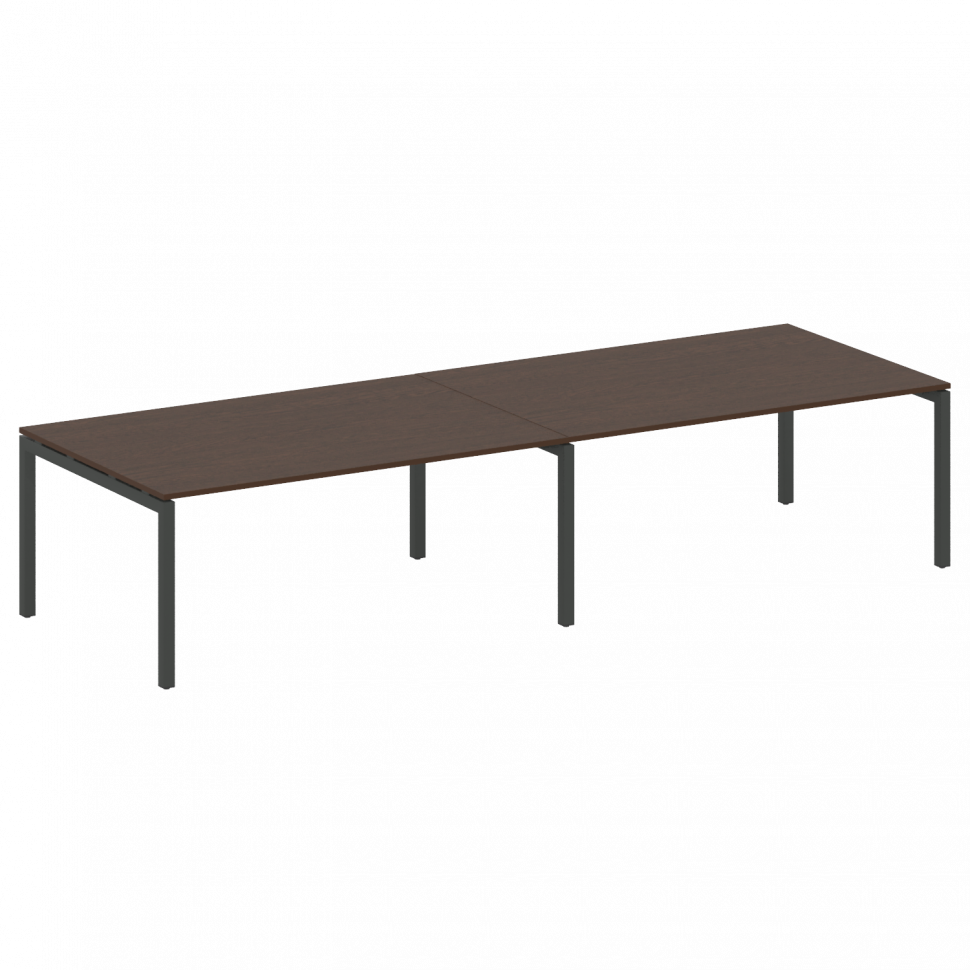 Metal System Quattro Переговорный стол (2 столешницы) на П-образном м/к 50БП.ПРГ-2.5 Венге Цаво/Мета Metal System Quattro Переговорный стол (2 столешницы) на П-образном м/к 50БП.ПРГ-2.5 Венге Цаво/Мета