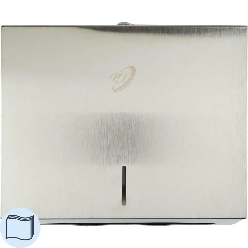 Диспенсер для полотенец лист Z, нерж. сталь, матовый, с ключом NV-2518