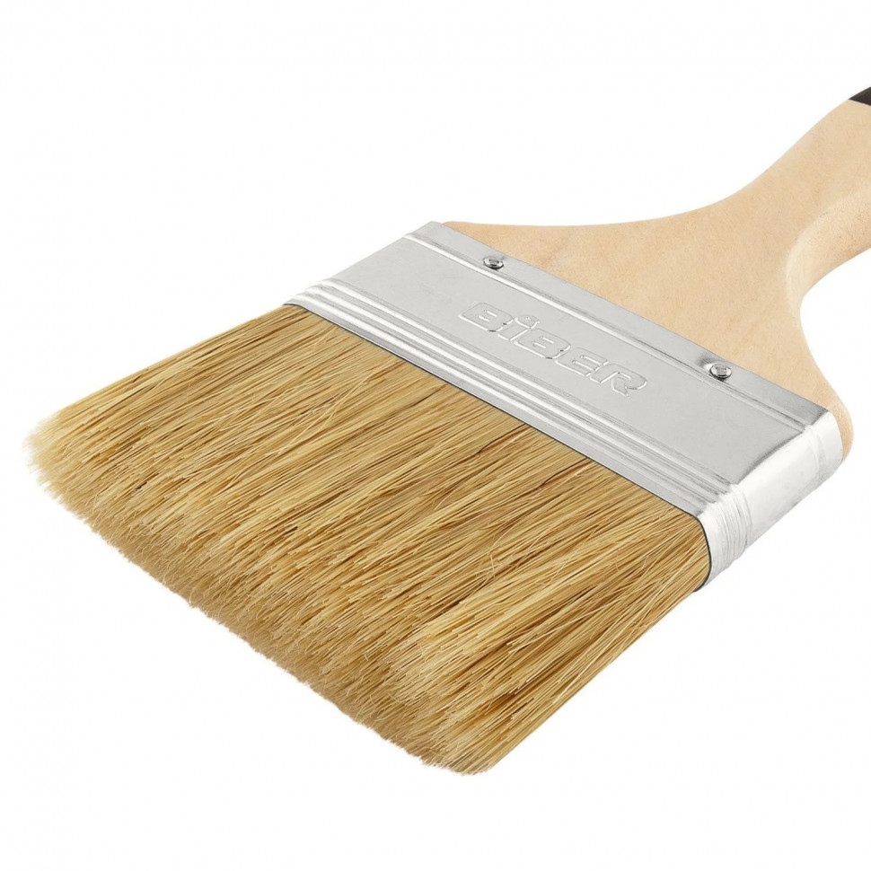 Кисть флейцевая БИБЕР 31127 Стандарт натуральная щетина, 100 мм СПб