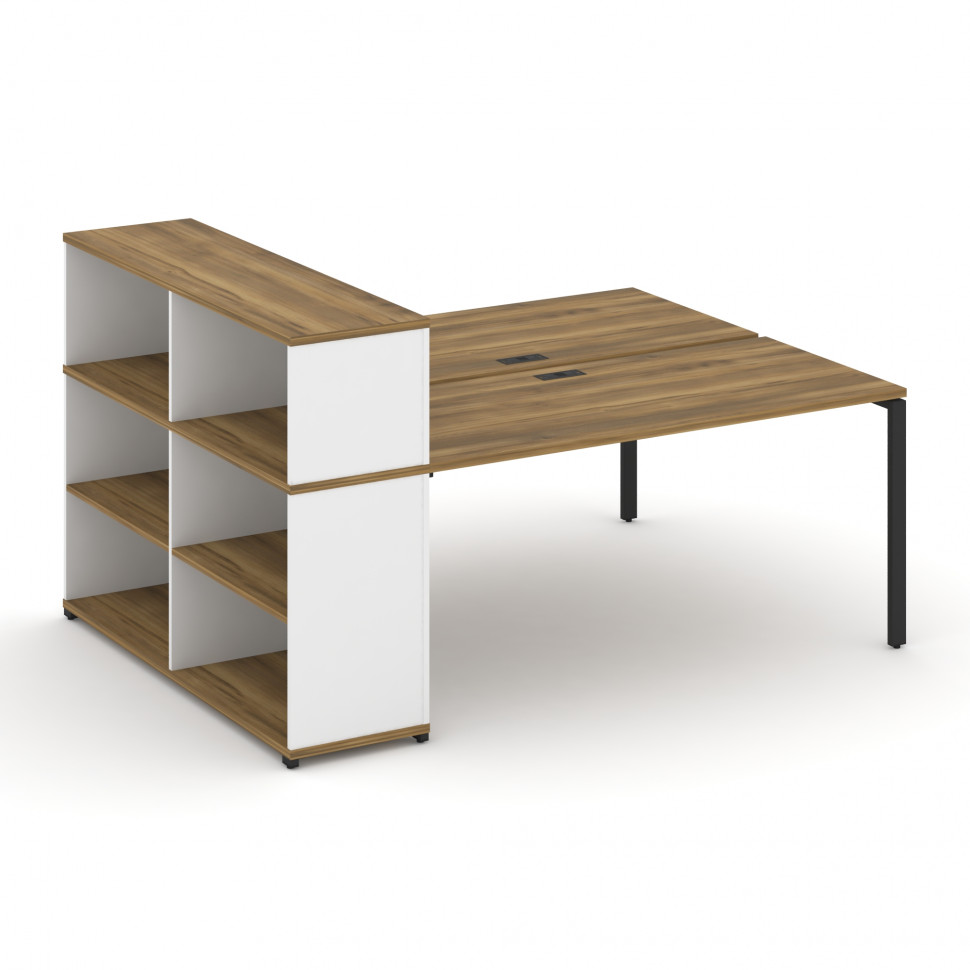 Concept Рабочая станция с опорным стеллажом с надставкой низ. CN.DRS-212 Сандал Янтарный/Белый Брилл