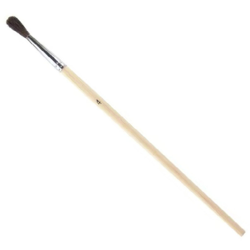 Кисть №1School, пони, круглая,N4