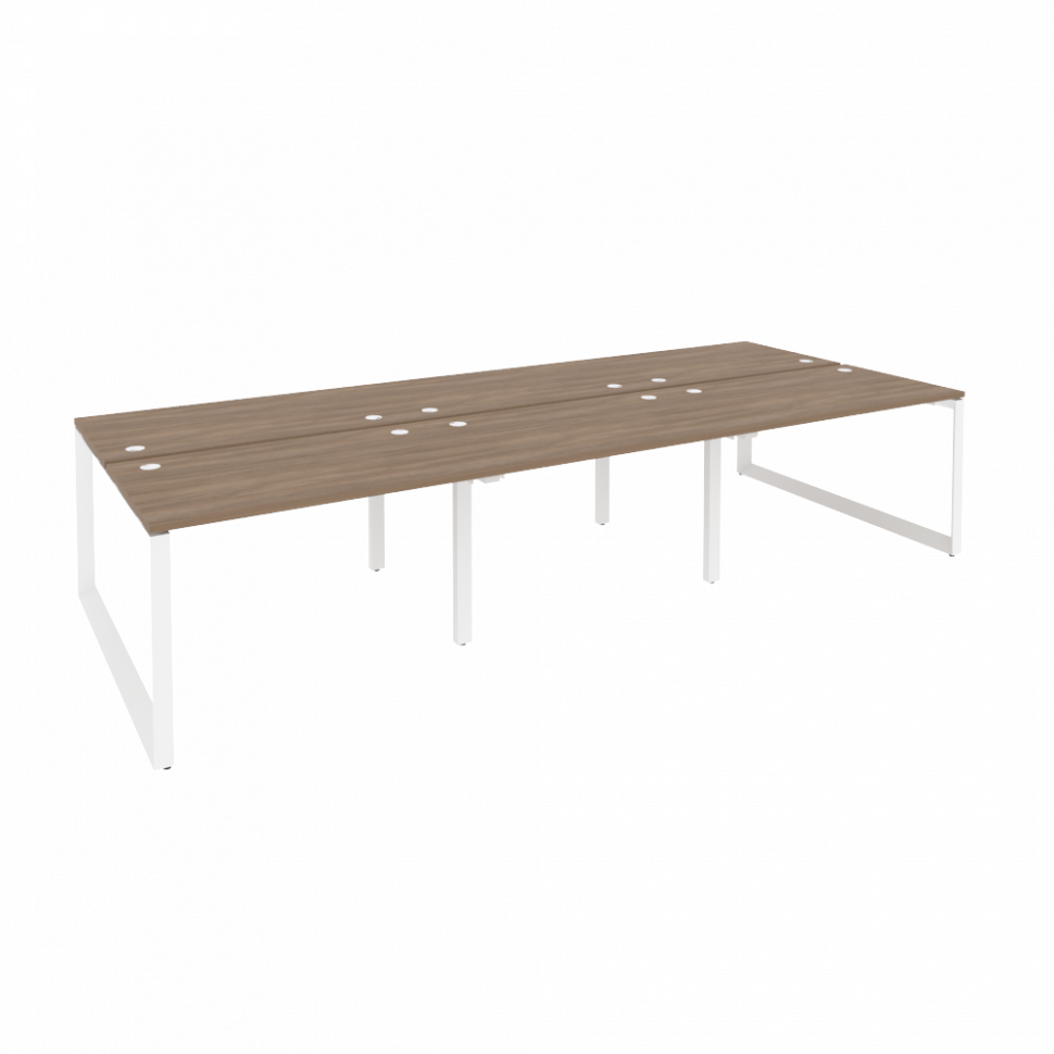 Onix Рабочая станция на О-образном м/к O.MO-D.RS-6.2.7 Дуб Аризона/Металл Белый 3540*1475*750