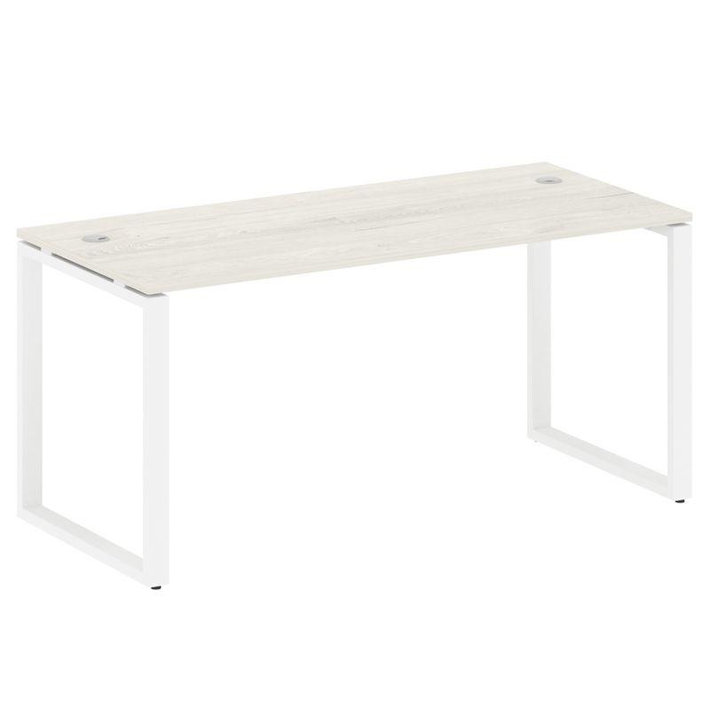 Metal System Стол письменный на О-образном м/к БО.СП-4 Дуб Наварра/Металл Белый 1600*720*750