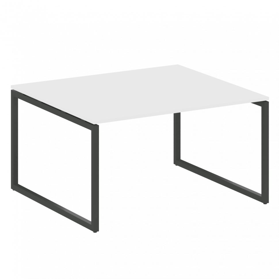 Metal System Quattro Перег. стол (1 столешница) на О-образном м/к 40БО.ПРГ-1.3 Белый/Металл Антрацит