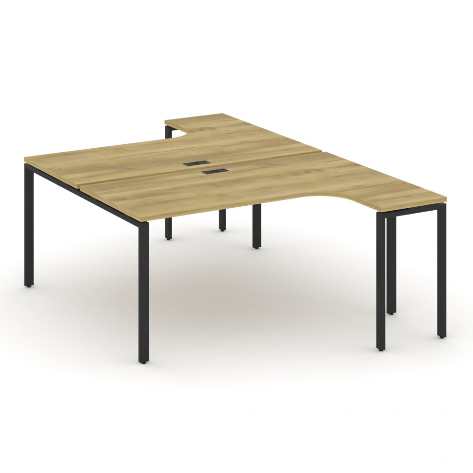 Concept Рабочая станция CN.DSA-002 Дуб Винченцо/Металл Черный 1580*1480*750