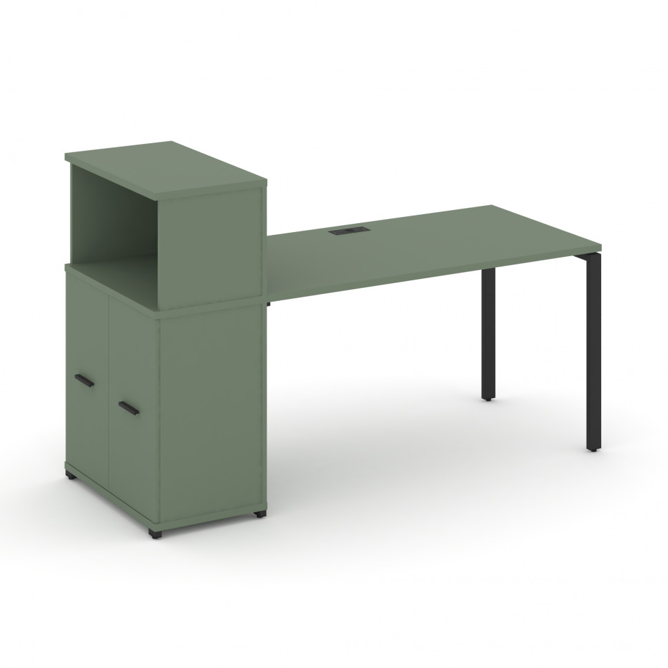 Concept Стол рабочий с опорным распаш. шкафом с надставкой низ. CN.SP-227 B Кобо/Металл Черный 1800* Concept Стол рабочий с опорным распаш. шкафом с надставкой низ. CN.SP-227 B Кобо/Металл Черный 1800*