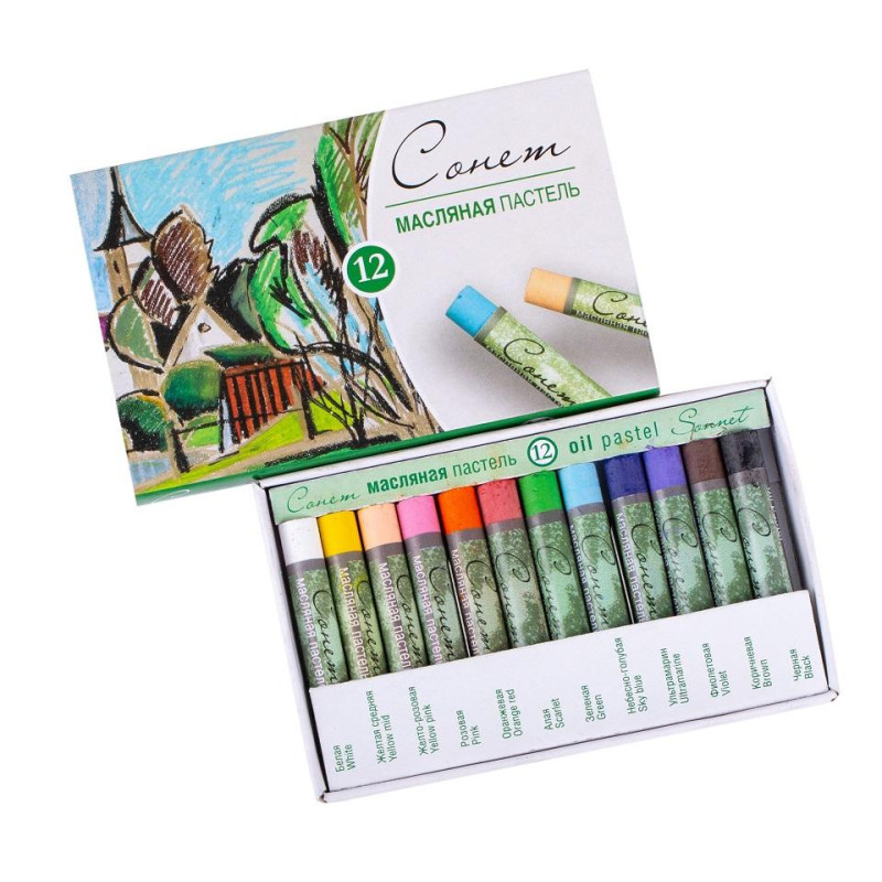 Пастель масляная Сонет 12цв 7041155